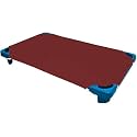 Cot Sheets for Toddler and Preschool - Daycare/Pre-School Cot Sheet - Corner Elastic Loops - Cot Bed Fitted Sheet - Poly Cotton Surface Pack of 12 (22" W X 52" L) - Burgundy