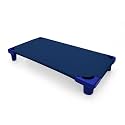 Fitted Cot Sheet for Daycare Toddlers 22"x52" – Pack of 12 Soft &amp; Breathable Microfiber Cot Sheets with Reinforced Elastic Loops Preschool &amp; Standard Size Toddler Cot Sheet for Daycare – Navy Blue