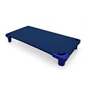 Fitted Cot Sheet for Daycare Toddlers 22"x52" – Pack of 6 Soft &amp; Breathable Microfiber Cot Sheets with Reinforced Elastic Loops Preschool &amp; Standard Size Toddler Cot Sheet for Daycare – Navy Blue
