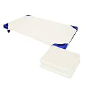 Toddler &amp; Preschool Cot Sheets - Daycare/Pre-School Sheet - Corner Elastic Loops - Fitted Sheet - Poly Cotton Surface Pack of 2 (22" W X 40" L) - Ivory