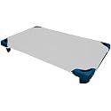 Fitted Cot Sheet for Daycare Toddlers 22"x40" – Pack of 4 Soft &amp; Breathable Microfiber Cot Sheets with Reinforced Elastic Loops Preschool &amp; Standard Size Toddler Cot Sheet for Daycare – Light Grey