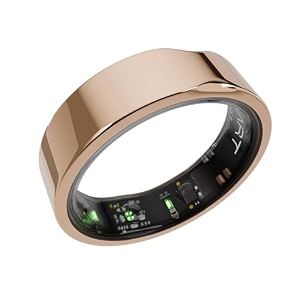 fittr hart smart fitness tracker ring - smart ring - real-time heart rate and blood oxygen body recovery etc - upto 8 days battery water resistant 30 mtr 11 rose gold