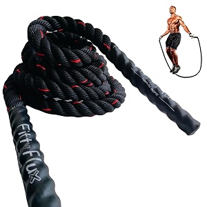 12 kg weighted jump rope for fitness- 3lb heavy jump rope for men ampwomen - gym training home workout total body workouts polyester black 12 kg
