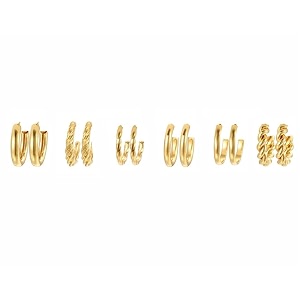 fitvert gold plated earrings for women fashion celebrity inspired geometric twist pearl hoop dangle earrings stylish and trendy for both women and girls
