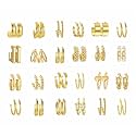 FITVERT Gold Plated Earrings For Women Fashion, Celebrity Inspired, Geometric Twist Pearl Hoop Dangle Earrings Stylish and Trendy for Both Women and Girls