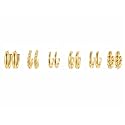 FITVERT Gold Plated Earrings For Women Fashion, Celebrity Inspired, Geometric Twist Pearl Hoop Dangle Earrings Stylish and Trendy for Both Women and Girls
