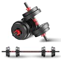 Fitvids 40lbs 2in1 Adjustable Dumbbell Set, Multi-Functional Changeable Dumbbell and Barbell Set