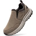FitVille Men's Wide Slip-On Hiking Shoes Walking Loafers with Arch Support