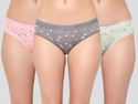 FiveFlag Pack of 3 Women Hipster Multicolor Panty