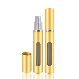 2pcs refillable perfume atomizer bottlesportable mini separate perfume bottletravel and outings spray boxes dispensers 5ml02oz gold
