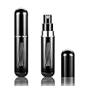 2Pcs Refillable Perfume Atomizer Bottles，Portable Mini Separate Perfume Bottle，Travel and Outings Spray Boxes Dispensers 5ml/0.2oz( Gold)