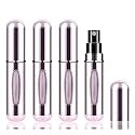 4Pcs Refillable Perfume Atomizer Bottles，Portable Mini Separate Perfume Bottle，Travel and Outings Spray Boxes Dispensers 5ml/0.2oz (Pink)
