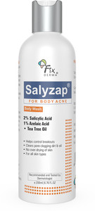 fixderma 2 salicylic acid salyzap body wash exfoliating acne back shoulders treatment 200 ml