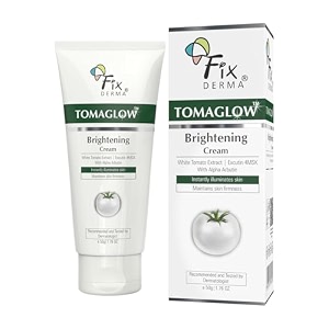 fixderma tomaglow brightening face cream with white tomato extract excutin 4msk with 2 alpha arbutin 4 niacinamide lightens dark spots amp instantly illuminates skin face cream for unisex - 50g