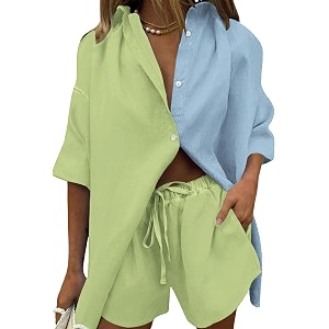 fixmatti women jumpsuit low v neck drawstring waisted long pant romper outfits