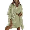 Fixmatti Women Jumpsuit Low V Neck Drawstring Waisted Long Pant Romper Outfits