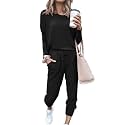 Fixmatti Women Jumpsuit Low V Neck Drawstring Waisted Long Pant Romper Outfits