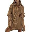 Fixmatti Women Jumpsuit Low V Neck Drawstring Waisted Long Pant Romper Outfits