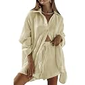 Fixmatti Women Jumpsuit Low V Neck Drawstring Waisted Long Pant Romper Outfits