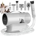 FIXR Dog Grooming Vacuum Kit with Clippers, 12000Pa Strong Suction, 2L Large Dust Cup, Low Noise <50dB, 8-in-1 Pet Hair Trimmer for Dogs Cats Shedding &amp; Home Grooming