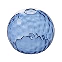 Fixture Replacement Globe Shade with 1.65 Inch Fitter, 8 Inch Diameter, E26 Base 1-5/8 Inch Fitter, Glass Lampshade Cover for Pendant Wall Sconce Chandelier Vanity Light (Hammered Blue)