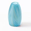 Fixture Replacement Globe Shade,Lampshade for E26 Base 1-5/8 Inch Fitter, Color Art Glass Oval Lampshade Cover for Pendant Kitchen Wall Sconce Chandelier Vanity Light (1, Blue and Gold)