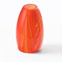 Fixture Replacement Globe Shade,Lampshade for E26 Base 1-5/8 Inch Fitter, Color Art Glass Oval Lampshade Cover for Pendant Kitchen Wall Sconce Chandelier Vanity Light (1, Orange)