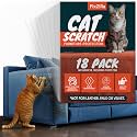 FixZilla Anti Cat Scratch Furniture Protector, 18-Pack Couch Protector from Cat Claws – Heavy-Duty, Easy-to-Apply Scratching Deterrent and Shield for Sofa Corners, Walls, Doors- with 98 Twist Pins