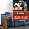 FixZilla Anti Cat Scratch Furniture Protector, 8-Pack Couch Protector from Cat Claws – Heavy-Duty, Easy-to-Apply Scratching Deterrent and Shield for Sofa Corners, Walls, and Doors- with 50 Twist Pins