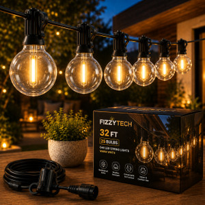 fizzytech 25 leds 10 m yellow steady bulb rice lights
