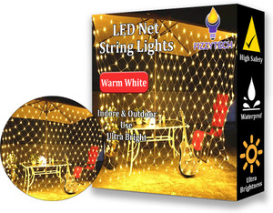 fizzytech 118 leds 35 m yellow flickering star rice lights