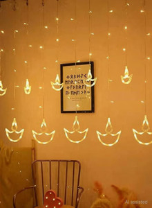 fizzytech 118 leds 35 m yellow flickering diya rice lights