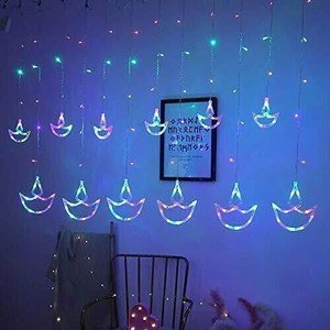 fizzytech 118 leds 35 m multicolor flickering diya rice lights