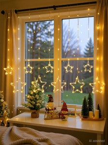 fizzytech 118 leds 36 m yellow flickering star rice lights