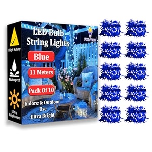 fizzytech light for diwali christmas weddings amp home decoration  polycarbonate 40 led blue p-5