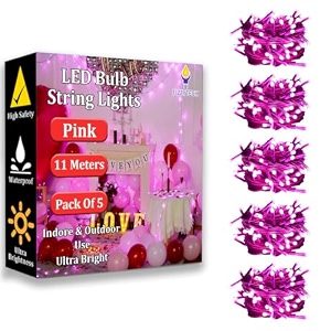 fizzytech light for diwali christmas weddings amp home decoration  polycarbonate 40 led pink p-5