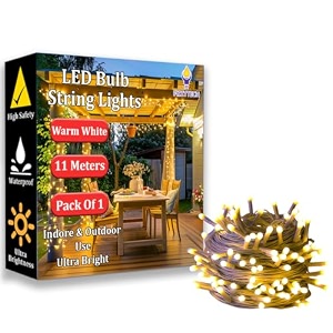 fizzytech 11 meter 40 led warm white fairy string light 5mm decorative led light for home decoration wall bedroom diwali christmas amp wedding decor pack of 1