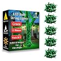 fizzytech 11 Meter 40 LED Green Fairy String Lights, 5MM Decorative Lights for Home, Wall Decoration, Diwali, Christmas, Wedding, Garden &amp; Party Decor, Pack of 5