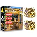 fizzytech 40 LED Rice Light 11 Meter (Warm White) – Decorative String Light for Rice Light Diwali, Christmas, Home, Bedroom, Wedding, Party &amp; Patio – Pack of 2