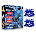 fizzytech 20 Meter 60 LEDs 8MM Decorative String Light | Blue LED Fairy Light for Diwali, Christmas, Weddings &amp; Home Decoration | Polycarbonate, Pack of 5(60 LED 8MM Blue P-5)