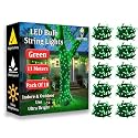 fizzytech 11 Meter 40 LED Green Fairy String Lights, 5MM Decorative Lights for Home, Wall Decoration, Diwali, Christmas, Wedding, Party &amp; Garden Decor, Pack of 10