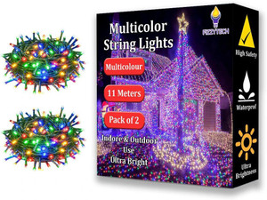 fizzytech 40 leds 11 m multicolor color changing string rice lights