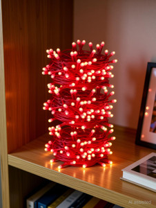 fizzytech 40 leds 11 m red flickering string rice lights