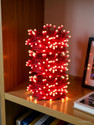 FIZZYTECH 40 LEDs 11 m Red Flickering String Rice Lights