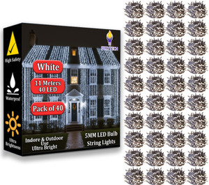 FIZZYTECH 40 LEDs 11 m White Flickering