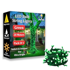 fizzytech 20 meter 60 leds 5mm decorative string light  yellow led fairy light for diwali christmas weddings amp home decoration  polycarbonate pack of 560 led yellow 5mm pack of 5