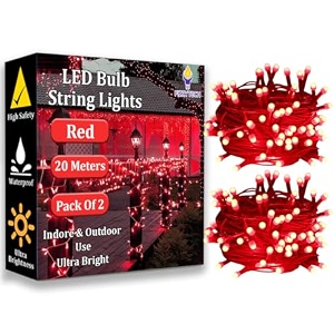 fizzytech 20 meter 60 leds 5mm decorative string light  yellow led fairy light for diwali christmas weddings amp home decoration  polycarbonate pack of 1060 led yellow 5mm p-10