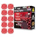 fizzytech 15 Meter 60 LED Red 5MM Fairy String Lights for Home Decoration, Wall, Diwali, Christmas, Wedding &amp; Party Decor, Pack of 10