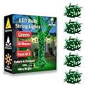 fizzytech 20 Meter 60 LEDs 5MM Decorative String Light |Green LED Fairy Light for Diwali, Christmas, Weddings &amp; Home Decoration | Polycarbonate, Pack of 5(60 LED 5MM Green P-5)