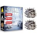 fizzytech Plastic 60 LED Rice Light for Decoration Diwali Christmas Lights of Home Decoration, Bedroom Wedding, Birthday Party Patio (20 Meter 60 Led (Pack of 2, White))